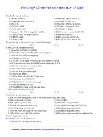 TỔNG hợp lý THUYẾT hóa học