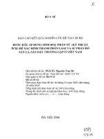 Bước đầu áp dụng sinh học phân tử (kỹ thuật PCR) để xác định thành phần loài và sư phân bố sán lá, sán dây thường gặp ở việt nam