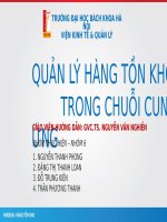 Bài thuyết trình quản lý hàng tồn kho trong chuỗi cung ứng