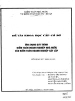 Ứng dụng quy trình kiểm toán doanh nghiệp nhà nước vào kiểm toán doanh nghiệp xây lắp