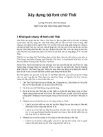 Xây Dựng Bộ Font Chữ Thái