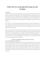 Phân tích các công nghệ bán hàng tại siêu thị bigc