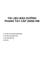 TÀI LIỆU bảo DƯỠNG PHANH TAY câp 20000 KM 