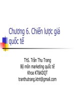 Slide Marketing quốc tế chương 6: Chiến lược giá quốc tế