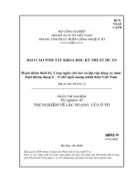 Hoàn thiện thiết kế, công nghệ chế tạo và lắp ráp dòng xe mini buýt thông dụng 6    8 chỗ ngồi mang nhãn hiệu việt nam thí nghiệm  02 thí nghiệm về lắc ngang  của ô tô