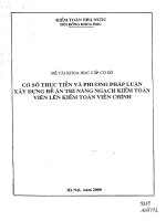 Cở sở thực tiễn và phương pháp luận xây dựng đề án thi nâng ngạch kiểm toán viên lên kiểm toán viên chính