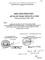 Nghiên cứu nguồn hoạt chất trong sinh vật biển và các phương pháp tách chiết chung – tạo chế phẩm sinh học mới sử dụng trong y, dược, nông nghiệp và công nghiệp thực phẩm
