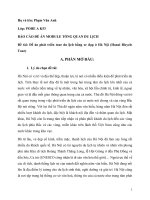 Đề án phát triển tour du lịch bằng xe đạp ở hà nội 