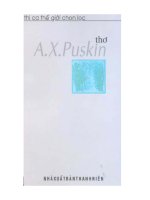 thi ca thế giới chọn lọc thơ  puskin   a  pushkin