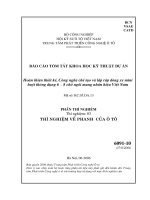 Hoàn thiện thiết kế, công nghệ chế tạo và lắp ráp dòng xe mini buýt thông dụng 6   8 chỗ ngồi mang nhãn hiệu việt nam thí nghiệm  03 thí nghiệm về phanh  của ô tô