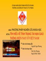 TÌM HIỂU về TÌNH TRẠNG TAI nạn GIAO THÔNG HIỆN NAY ở VIỆT NAM