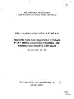 Nghiên cứu các giải pháp cơ bản phát triển loại hình trường lớp trung học nghề ở việt nam