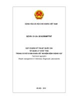 QCVN 01 24 2010 BNNPTNT  quy chuẩn kỹ thuật quốc gia về quản lý chất thải cơ sở chẩn đoán xét nghiệm bệnh đọng vật