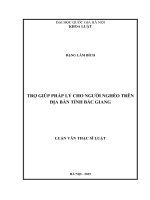 Trợ giúp pháp lý cho người nghèo trên địa bàn tỉnh bắc giang 