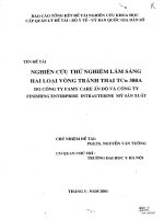 Nghiên cứu thử nghiệm lâm sang hai loại vòng tránh thai TCu 380a do công ty famy care ấn độ và công ty finishing interprise intrauterine mỹ sản xuất