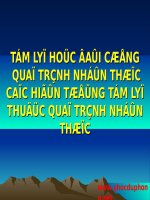 TÂM LÝ HỌC ĐẠI CƯƠNG, QUÁ TRÌNH NHẬN THỨC, CÁC HIỆN TƯỢNG TÂM LÝ THUỘC QUÁ TRÌNH NHẬN THỨC