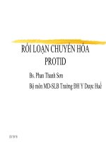 RỐI LOẠN CHUYỂN HÓA protid , ĐẠI HỌC Y DƯỢC HUẾ