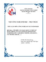 Đề tài số 4    Tìm hiểu về kem và nhân trong sản xuất bánh