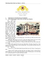 luận văn khách sạn du lịch  chiến lược marketing 4p cho khách sạn majestic saigon hotel