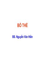 BỔ THỂ , BS. NGUYỄN VĂN HIỀN