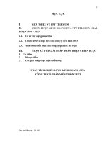 Tiểu luận quản trị chiến lược phân tích chiến lược kinh doanh của công ty cổ phần viễn thông FPT 