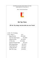 Tiểu luận môn văn hóa kinh doanh xây dựng văn hóa kinh doanh của viettel 