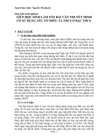 GIÚP HỌC SINH LÀM TỐT BÀI VĂN THUYẾT MINH CÓ SỬ DỤNG YẾU TỐ MIÊU TẢ THCS Ở BẬC THCS