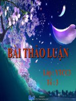 BÀI THẢO LUẬN - Tư duy