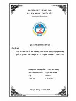 Phân tích swot về môi trường kinh doanh nghiệp vụ ngân hàng quốc tế tại ngân hàng thương mại cổ phần việt nam thịnh vượng VPBANK 