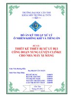 THIẾT kế THIẾT bị xử lý bụi CÔNG đoạn NUNG LUYỆN CLINKE CHO NHÀ máy XI MĂNG