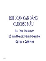 RỐI LOẠN CÂN BẰNG glucide MÁU, ĐẠI HỌC Y DƯỢC HUẾ