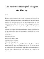 Các bước triển khai một đề tài nghiên cứu khoa học