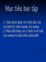 CHUẨN ĐOÁN XƯƠNG KHỚP, MỤC TIÊU HỌC TẬP