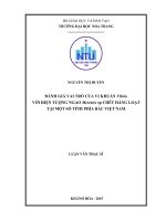 Đánh giá vai trò của vi khuẩn vibrio với hiện tượng ngao meretrix sp chết hàng loạt tại một số tỉnh phía bắc việt nam