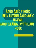 ĐẠO ĐỨC Y HỌC, RÈN LUYỆN ĐẠO ĐỨC NGƯỜI ĐIỀU DƯỠNG, KỸ THUẬT Y HỌC