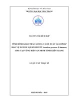 Tình hình khai thác giống và đề xuất giải pháp bảo vệ nguồn lợi sò huyết anadara granosa (linnaeus, 1758) tại vùng biển an minh tỉnh kiên giang