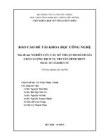 Nghiên Cứu Các Kỹ Thuật Đo Đánh Giá Chất Lượng Dịch Vụ Truyền Hình HDTV