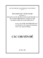 Khai thác giá trị tri thức bản địa người Thái phục vụ yêu cầu phát triển kinh tế  xã hội ở các khu tái định cư thuộc dự án Thuỷ điện Sơn La Các chuyên đề