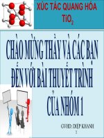 bài thuyết trình về xúc tác quang hóa tio2