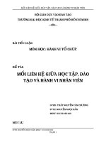Tiểu luận môn hành vi tổ chức mối liên hệ giữa học tập đào tạo và hành vi của nhân viên 