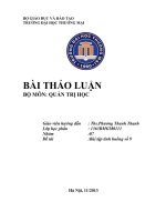 thảo luận quản trị học VCU đề tài ưu nhược điểm của cơ cấu tổ chức và khắc phục các nhược điểm