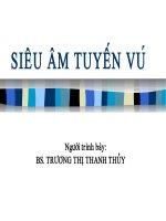 SIÊU ÂM TUYẾN VÚ, BS. TRƯƠNG THỊ THANH THỦY