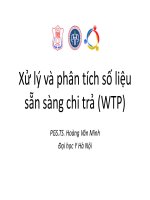 Xử lý và phân tích số liệusẵn sàng chi trả (WTP) , ĐẠI HỌC Y HÀ NỘI