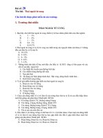 TRẮC NGHIỆM THAI NGOÀI TỬ CUNG, CÓ ĐÁP ÁN