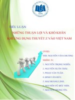Tiểu luận môn hành vi tổ chức Những thuận lợi và khó khăn khi ứng dụng thuyết Z vào việt nam