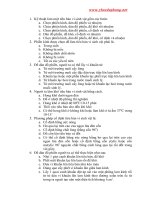 TRẮC NGHIỆM VI SINH VẬT