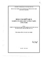 Nghiên cứu một số giải pháp công nghệ của xuất tinh cọng rạ bò giống hướng thịt đạt hiệu quả cao