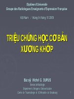 TRIỆU CHỨNG HỌC CƠ BẢN XƯƠNG KHỚP