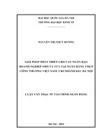 GIẢI PHÁP PHÁT TRIỂN CHO VAY NGẮN HẠN DOANH NGHIỆP NHỎ VÀ VỪA TẠI NGÂN HÀNG TMCP CÔNG THƢƠNG VIỆT NAM- CHI NHÁNH BẮC HÀ NỘI