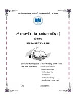 Tiểu luận môn lý thuyết tài chính tiền tệ bộ ba bất khả thi 